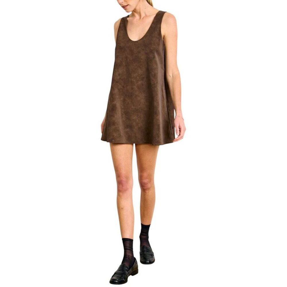Line & Dot Womens Alfie Mini Dress, Brown